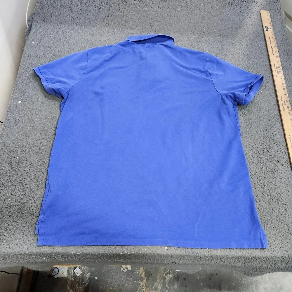 Polo Ralph Lauren Mens XL Blue Custom Slim Fit Stretch Mesh Polo Shirt 15209